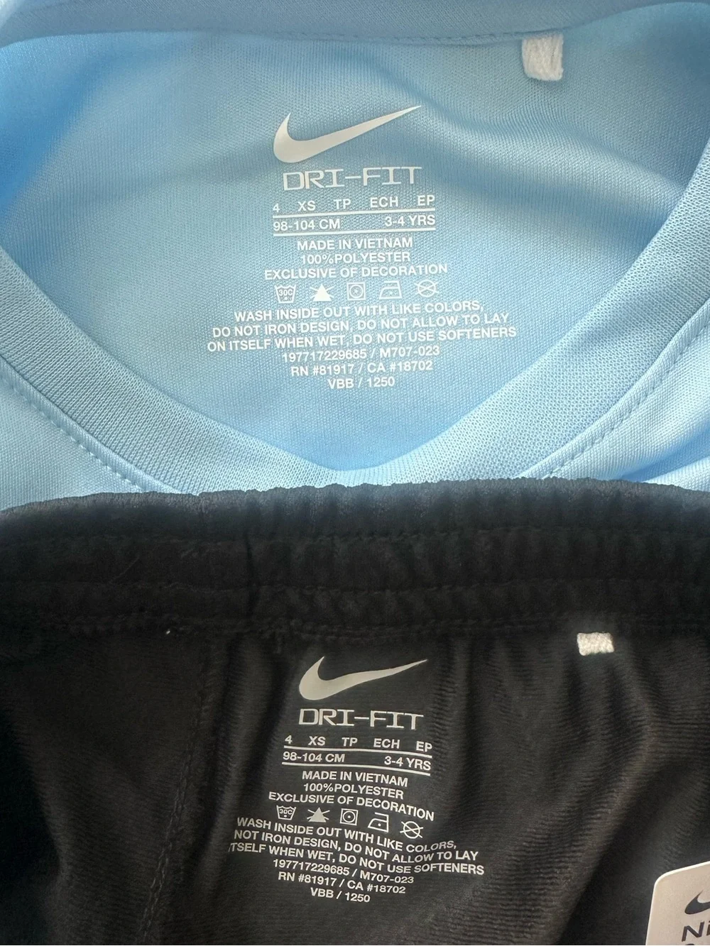 Nike Boys Size 4 Dri-FIT 2 Piece Shorts Set Blue Baseball Outfit NWT